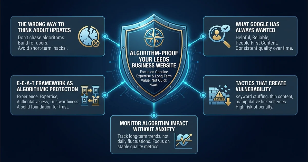 Algorithm-Proof Your Leeds Business Website in 2026 - visual guide for Leeds and Yorkshire businesses.